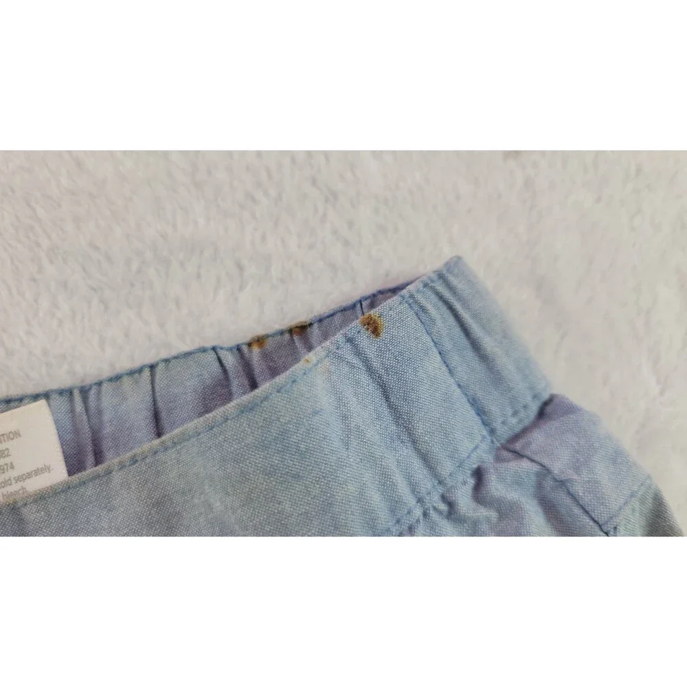 Gymboree 5T Girls Light Blue Denim Look Shorts Pink Strawberries NWT Read Desc